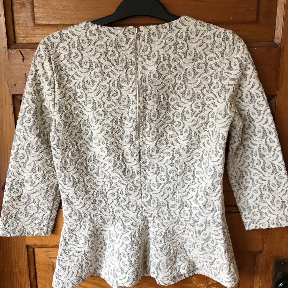 J Crew Lace Peplum Top - Picture 3 of 3